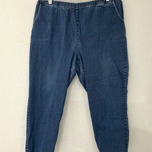 CROFT & BARROW PLUS STRETCH PULL ON DENIM JEANS 3X SHORT